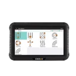 CHCNAV NX510 Steer Ready system tablet displaying various auto-steering guidelines like AB line and curve options.