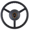 Steering wheel component of NX510 auto-steer system with central control button.